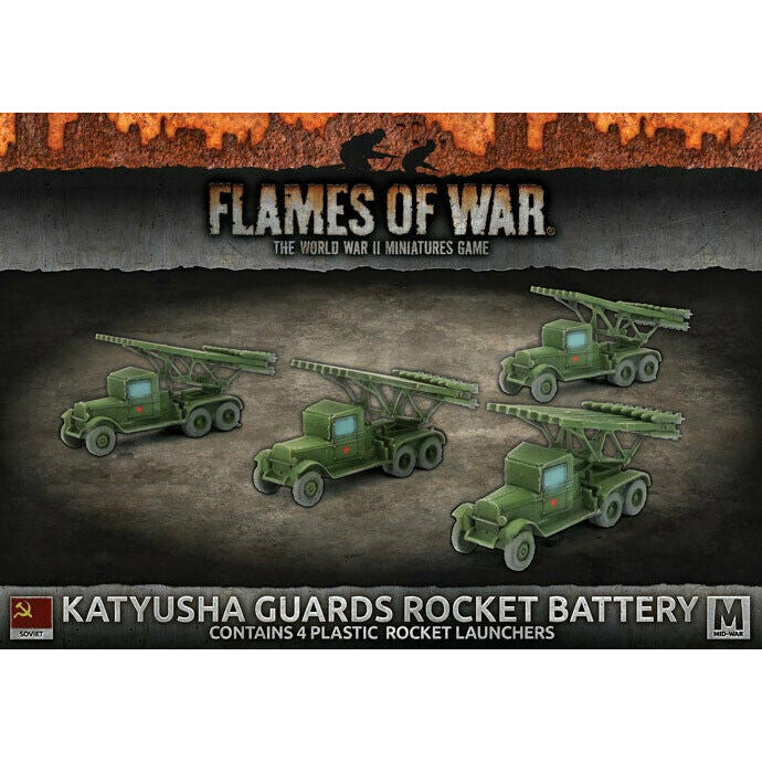 Flames of War Mid War Soviet Katyusha Guards Rocket Battery (x4 Plastic) New - TISTA MINIS