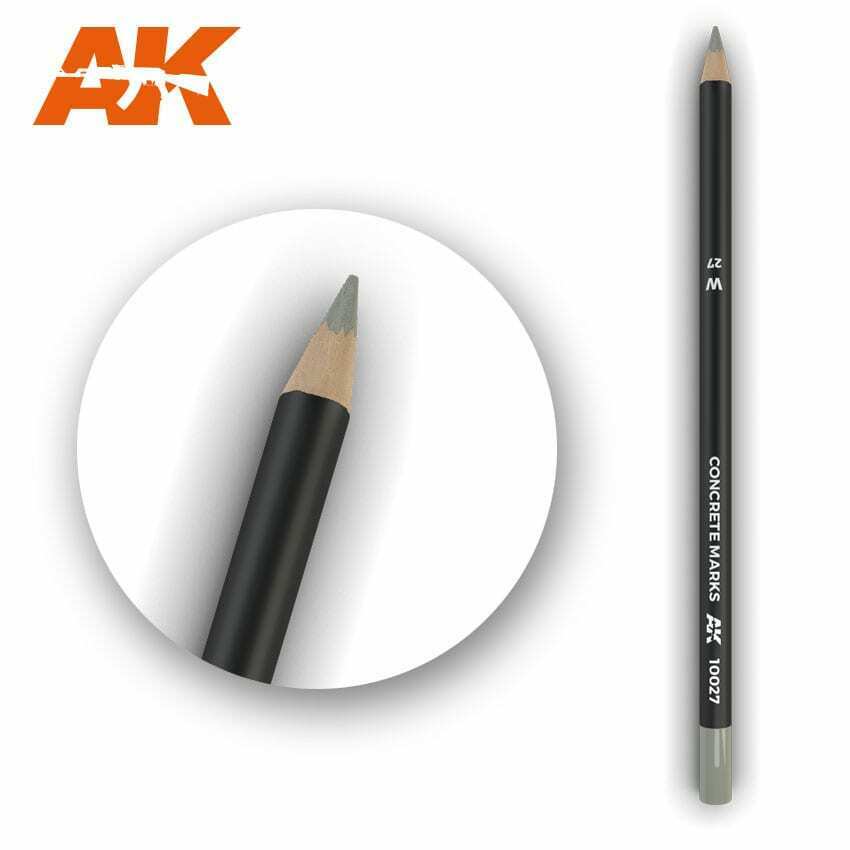 AK Interactive Watercolor Pencil Concrete Marks New - TISTA MINIS