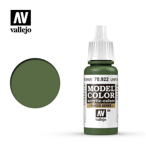 Vallejo Model Colour Paint Uniform Green (70.922) - Tistaminis