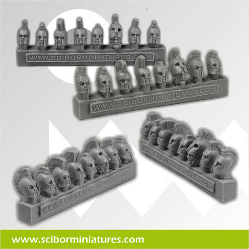 Scibor Miniatures Spartan Heads New - TISTA MINIS