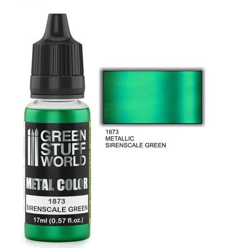 Green Stuff World Metallics Metallic Paint SIRENSCALE GREEN - Tistaminis