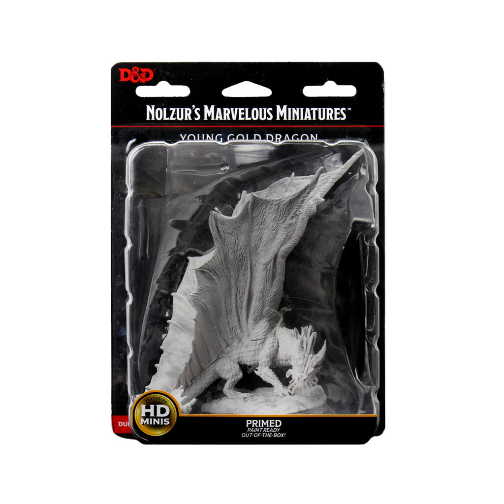 D&D Nolzurs Marvelous Upainted Miniatures: Wave 11: Young Gold Dragon New - TISTA MINIS
