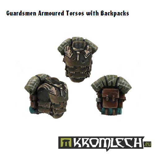 Kromlech Guardsmen Armoured Torsos with Backpacks (5+5) New - TISTA MINIS