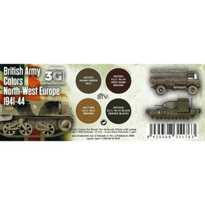 AK Interactive 3G British Army Colors Europe 1941-44 New - Tistaminis