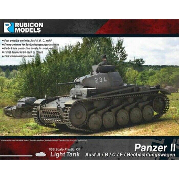 Rubicon German Panzer II Ausf A / B / C / F / Beobachtungswagen Light Tank New - Tistaminis