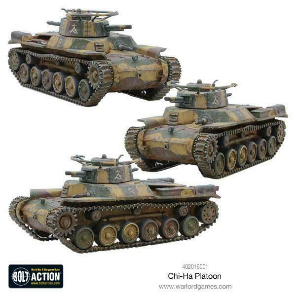 Bolt Action Japanese Chi-Ha Platoon New - Tistaminis