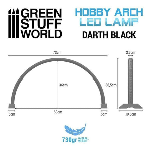 Green Stuff World Hobby Arch LED Lamp - Darth Black New - Tistaminis