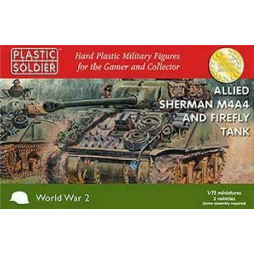 Plastic Soldier WW2V20015 1/72ND SHERMAN M4A4/FIREFLY 3 x VEHICLES New - TISTA MINIS