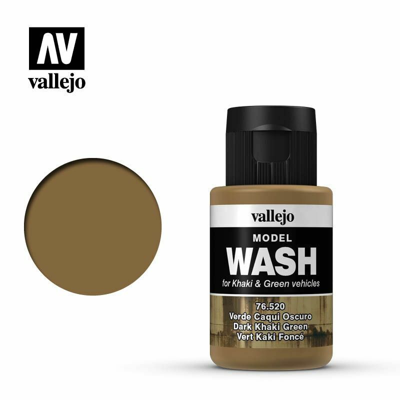Vallejo Model Wash Dark Khaki Green (76.520) - Tistaminis