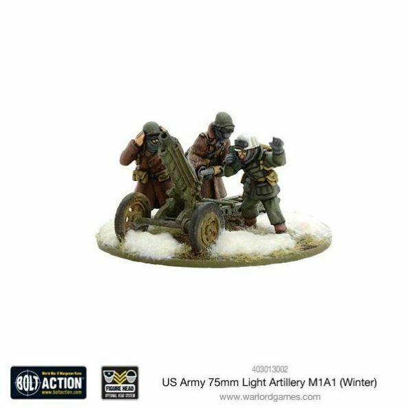 Bolt Action US Army 75mm Light Artillery M1A1 Winter New - TISTA MINIS