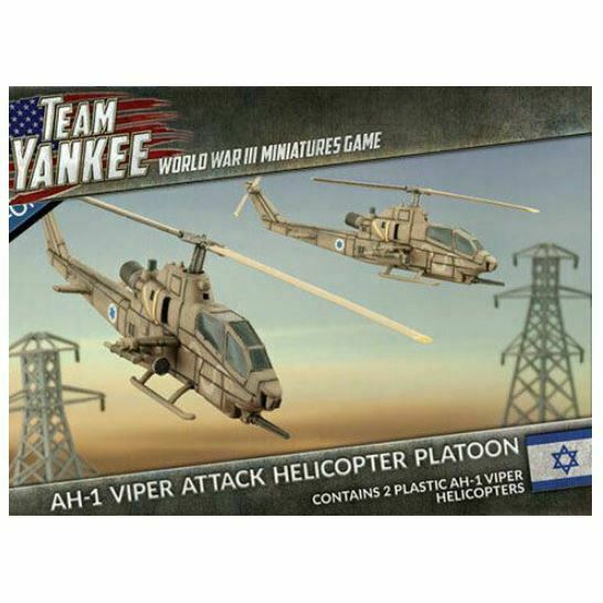 World War III: Team Yankee Israeli AH-1 Viper Attack Helicopter Platoon New - TISTA MINIS