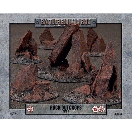 Battlefield in a Box Essentials: Rock Outcrops (x6) - Mars New - Tistaminis