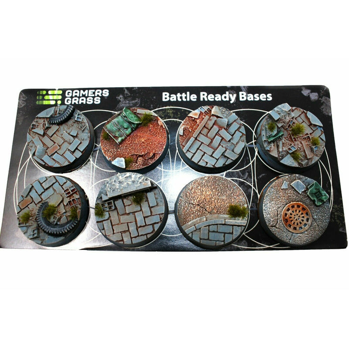 Gamers Grass Urban Warfare Bases Round 32mm (x8) - TISTA MINIS