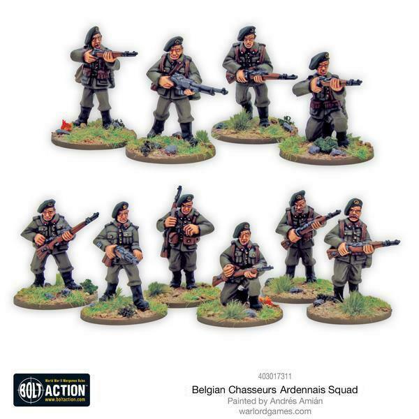 Bolt Action Belgian Chasseurs Ardennais Squad New - Tistaminis