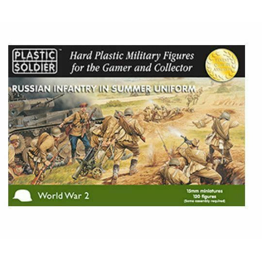 Plastic Soldier Company 15MM RUSSIAN INFANTRY IN SUMMER UNIFORM - 130 pcs New - TISTA MINIS