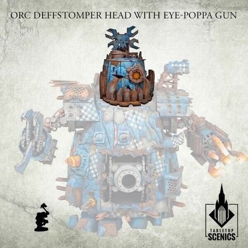 Kromlech Orc Deffstomper Head with Eye-Poppa Gun New - TISTA MINIS