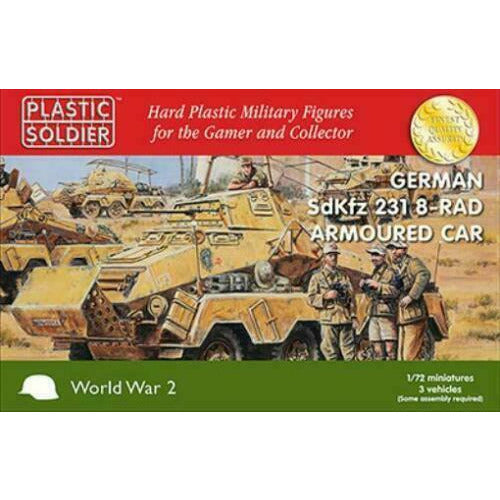 Plastic Soldier WW2V20025 1/72ND GERMAN SDKFZ 231 8 RAD HEAVY ARMOURED CAR New - TISTA MINIS