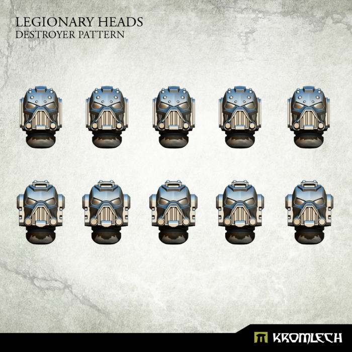 Kromlech Legionary Heads: Destroyer Pattern (10) New - TISTA MINIS