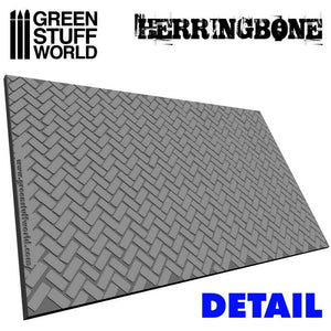 Green Stuff World Rolling Pin Herringbone New - TISTA MINIS