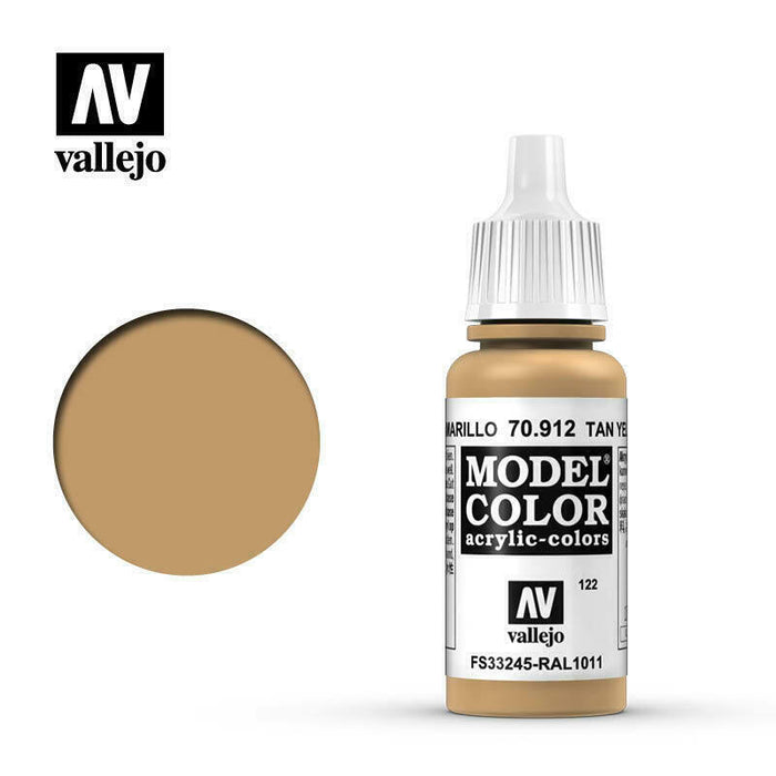 Vallejo Model Colour Paint Tan Yellow (70.912) - Tistaminis