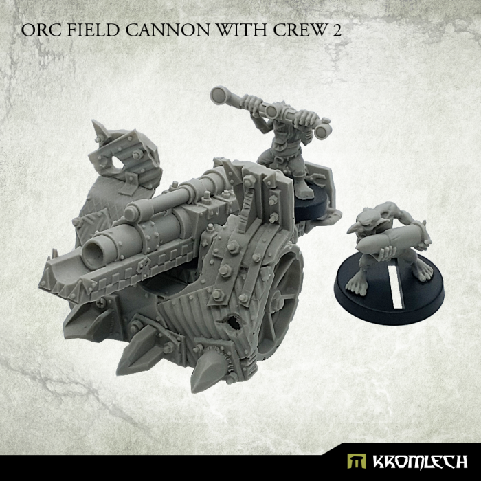 Kromlech Orc Field Cannon with Crew 2 New - TISTA MINIS