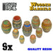 Green Stuff World 9x Resin Wooden Barrels New - TISTA MINIS