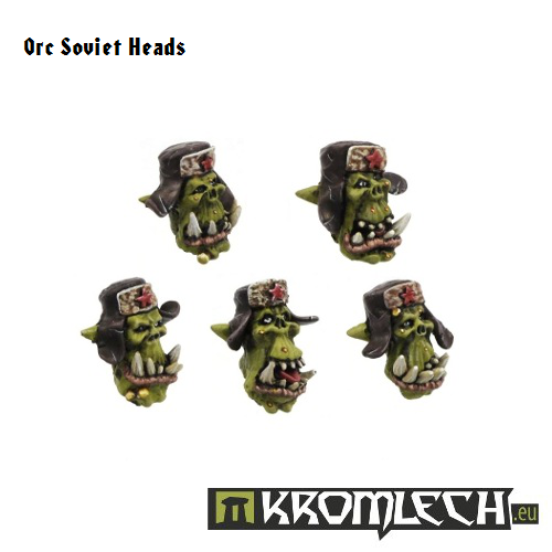 Kromlech Orc Soviet Heads New - TISTA MINIS