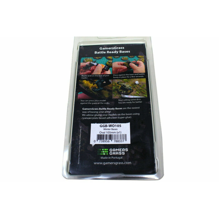 Gamers Grass Winter Bases Oval 105mm (x1) - TISTA MINIS