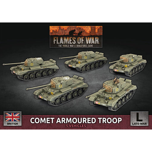 Flames of War British Comet Platoon (5x Plastic) Oct 29 Pre-Order - Tistaminis