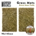 Green Stuff World Grass Mat Cutouts - Brown Moor Fields New - TISTA MINIS