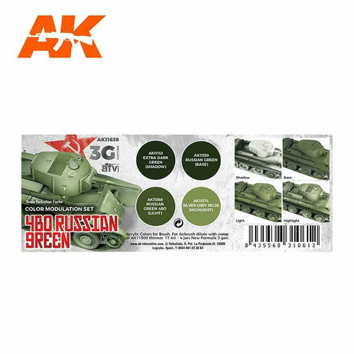 AK Interactive 3G Modulation 4BO Russian Green New - Tistaminis