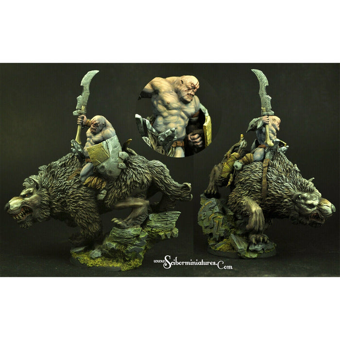 Scibor Miniatures Orc Wolf Rider New - TISTA MINIS