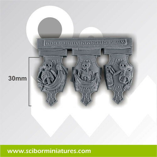 Scibor Miniatures Skeletons Big Shields (3) New - TISTA MINIS