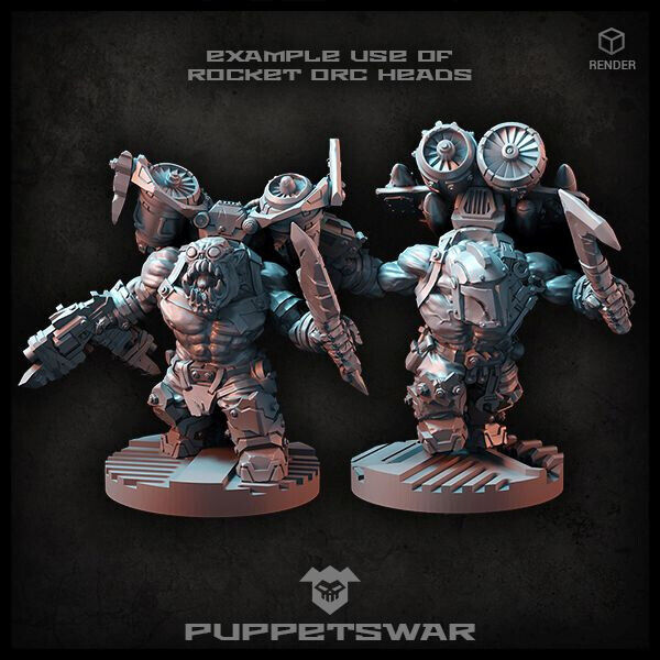 Puppet War Rocket Orc Heads New - Tistaminis