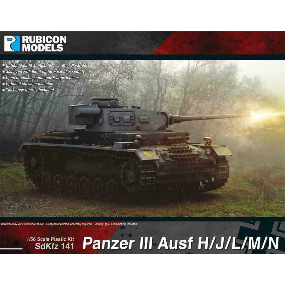 Rubicon German Panzer III Ausf H/J/L/M/N New - Tistaminis