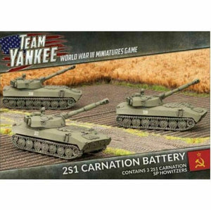 World War III: Team Yankee Soviet 2S1 Carnation Battery New - TISTA MINIS