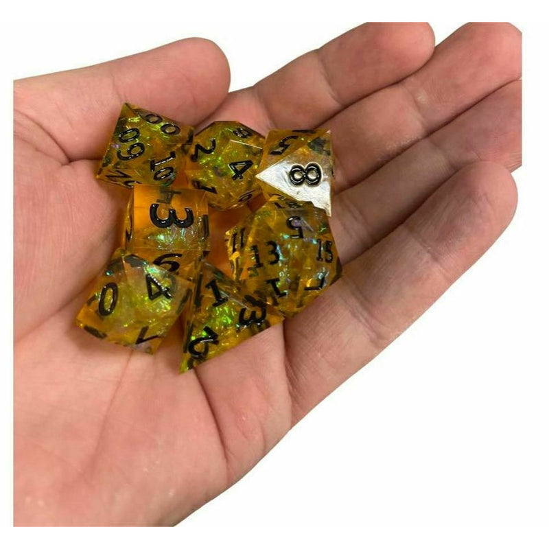 Dungeons and Dragons Dice - Yellow Gemstone - Tistaminis