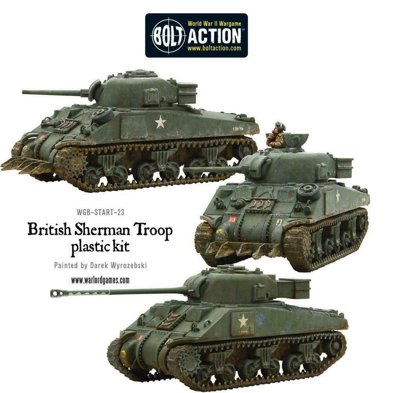 Bolt Action British Sherman V Tank Troop (2 Sherman V's 1 Firefly) New - TISTA MINIS
