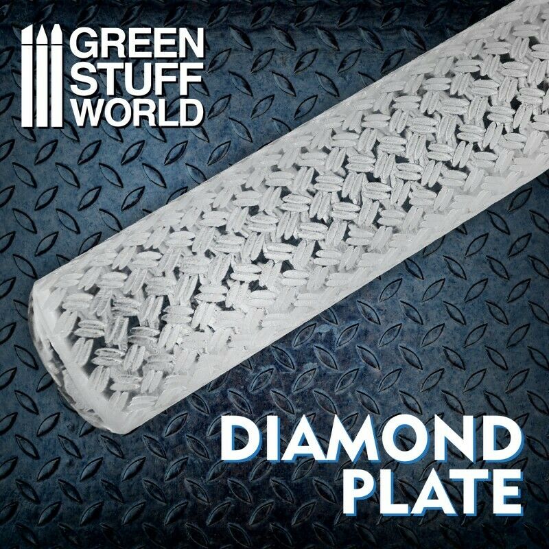Green Stuff World Rolling Pin Diamond Plate New - TISTA MINIS