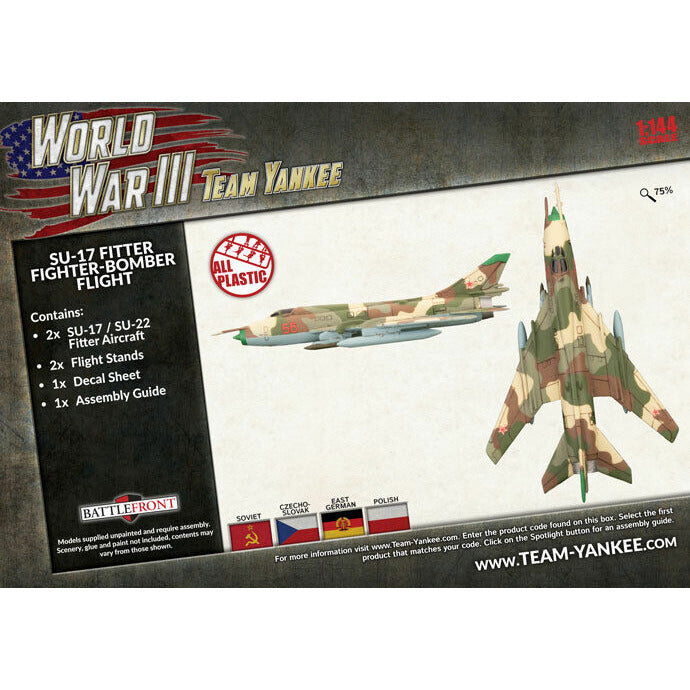 WWIII: Team Yankee SU-17 Fitter Fighter-Bomber Flight New - Tistaminis