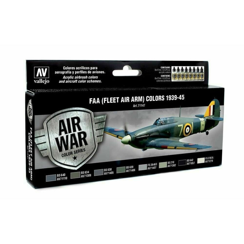 Vallejo VAL71147 RAF and FAA FLEET AIR ARM 1939-1945 Paint Set New - TISTA MINIS