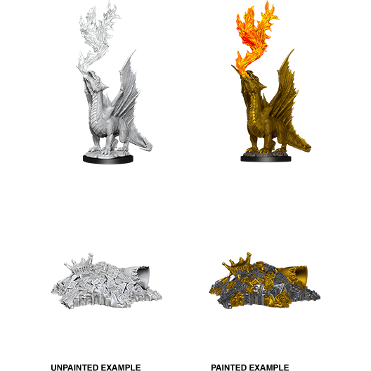 Dungeons and Dragons Nolzurs  Miniatures: Wave 11: Gold Dragon Wyrmling New - TISTA MINIS