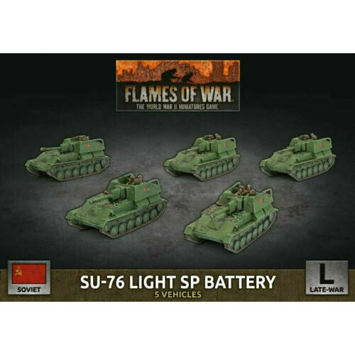 Flames of War Soviet SU-76 Light SP Battery (x5 Plastic) New - TISTA MINIS