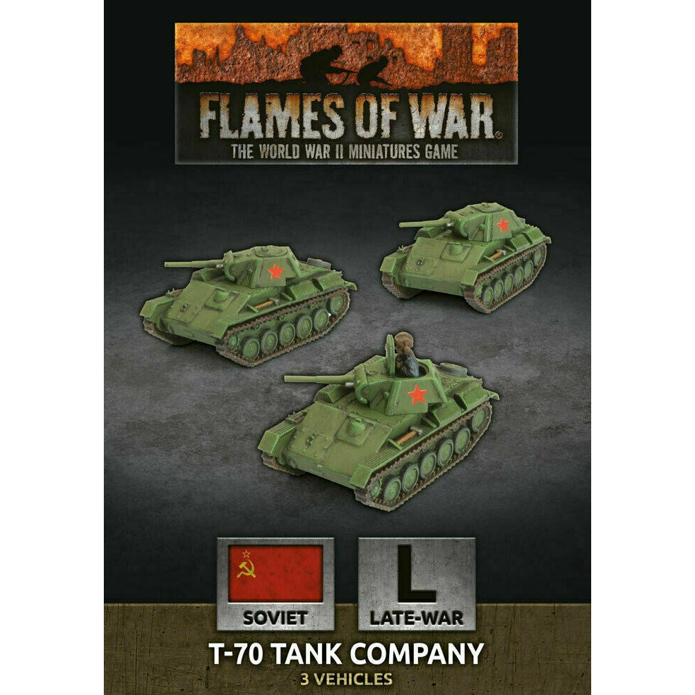 Flames of War Soviet T-70 Tank Company New - TISTA MINIS