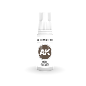 AK 3rd GEN Acrylic Titanium White INK 17ml - Tistaminis