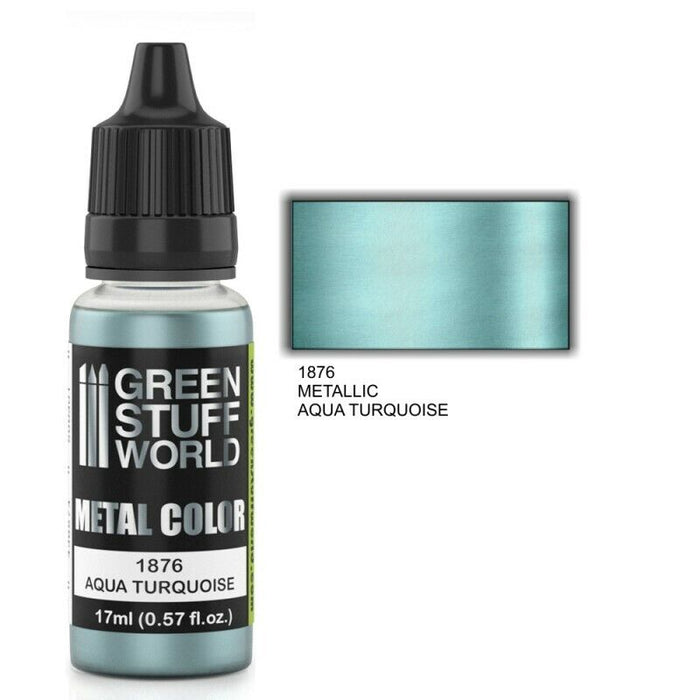 Green Stuff World Metallics Metallic Paint AQUA TURQUOISE - Tistaminis