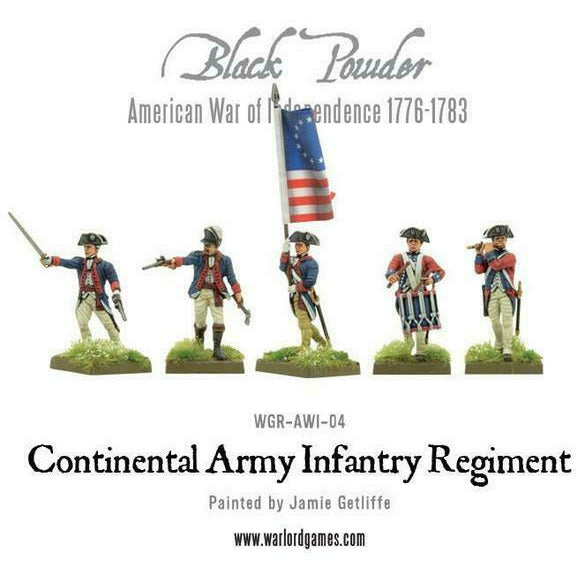 Black Powder American War of Independence Continental Infantry Regiment New - TISTA MINIS