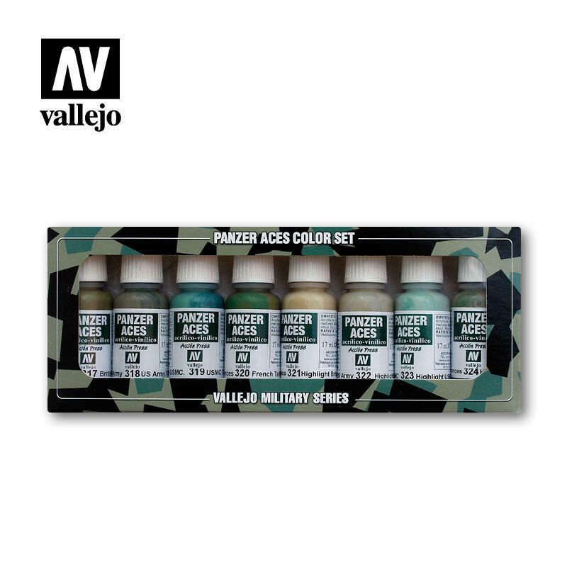 Vallejo VAL70126 PANZER ACES NO.3  Paint Set New - Tistaminis
