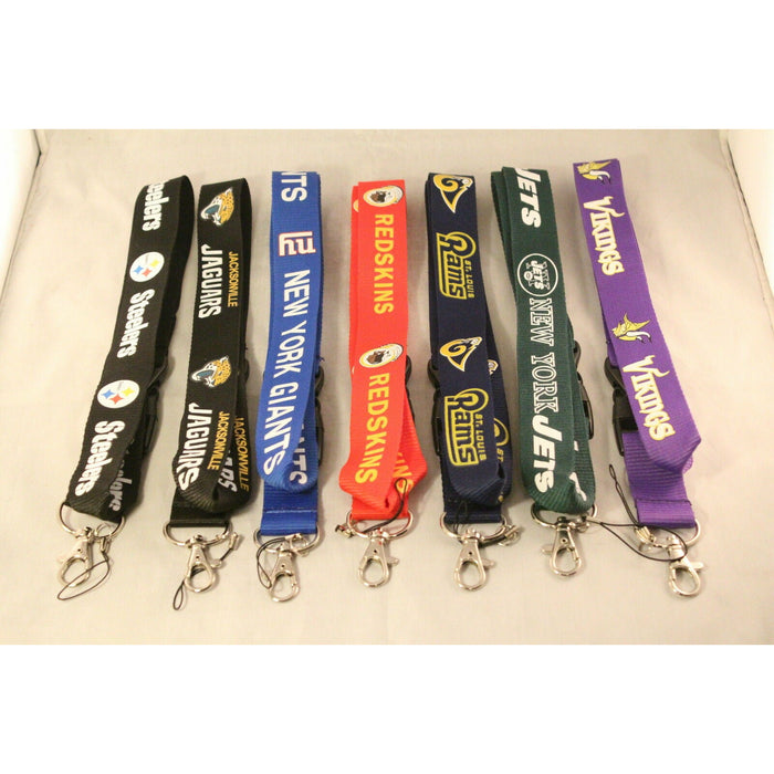 NFL Football Keychain Lanyard Brand New - Multiple Team Options - Tistaminis