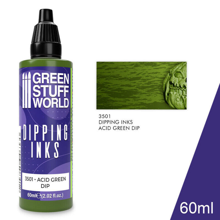 Green Stuff World Dipping ink 60 ml - ACID GREEN DIP New - Tistaminis